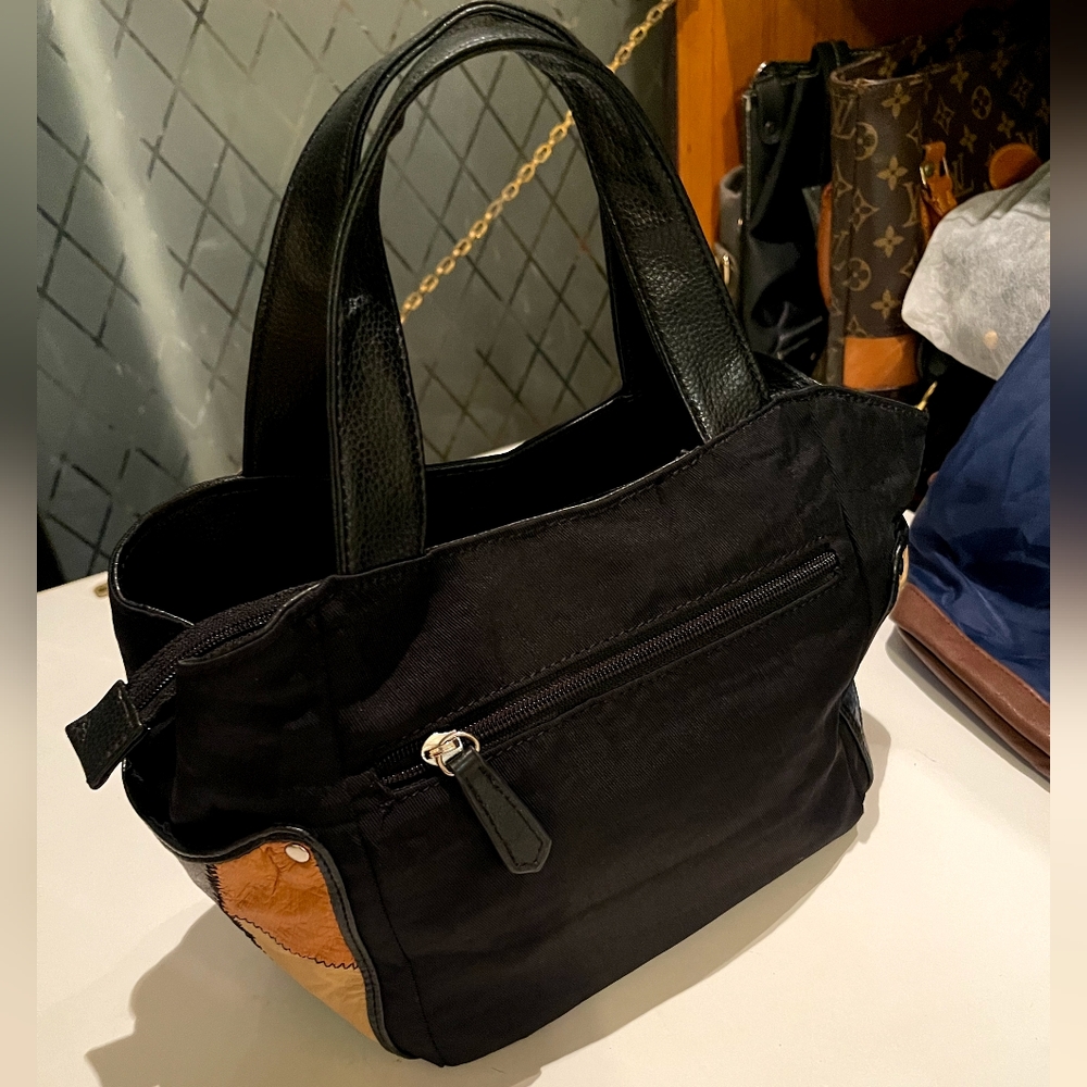 Vintage 80s leather patchwork bag - Picture 4 of 12